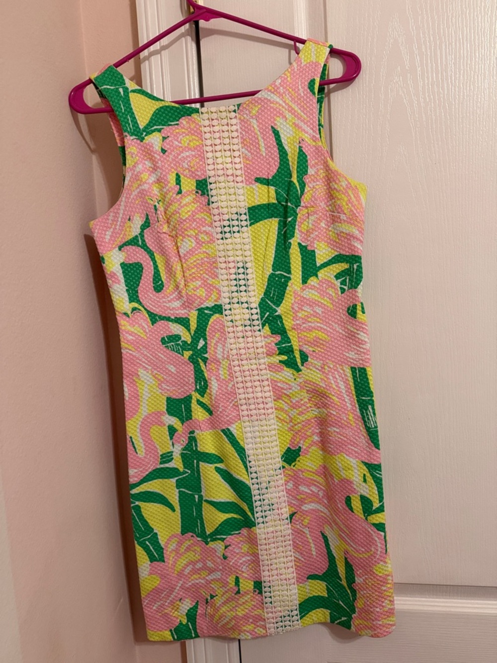 Lilly Pulitzer Pink, Green & Yellow Floral Sheath Dress